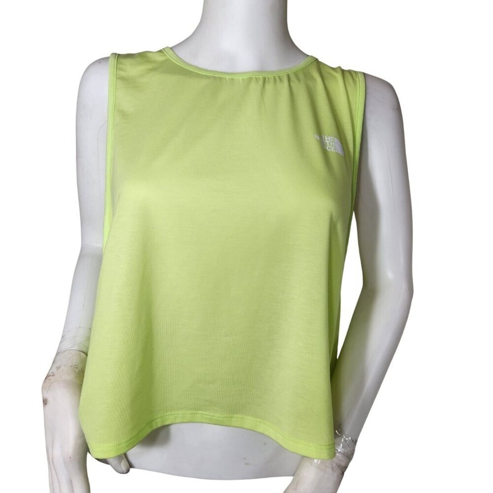 The North Face Womens Tank Top Size L  Crossback  Workout Sharp Green NWT -18